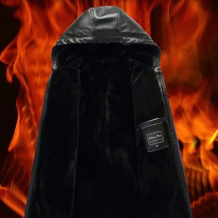 Куртка из натуральной кожи с капюшоном — фото 5