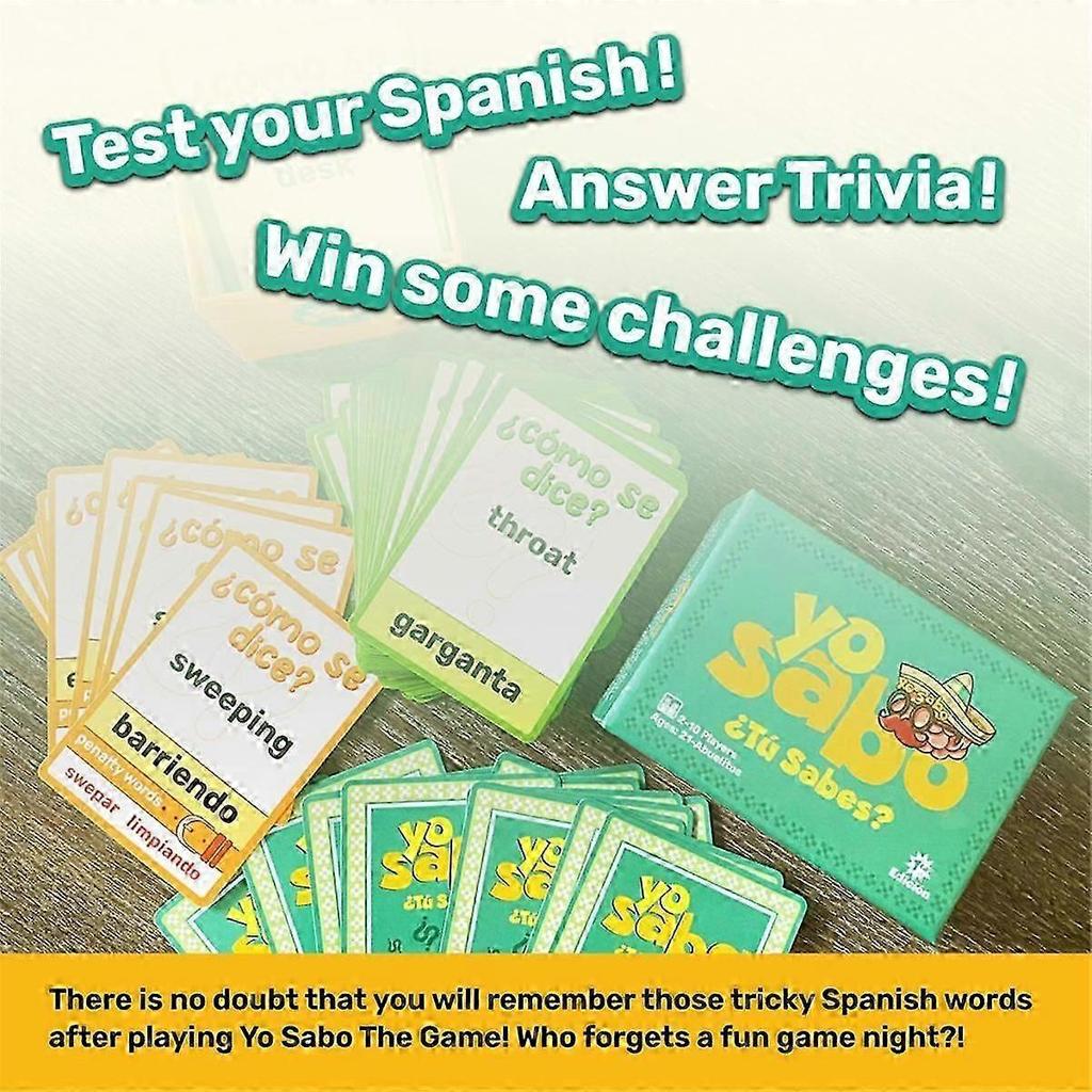 Family Friendly Bilingual Card Game for Game Nights - Hilarious Challenges, Trivia & Spanish Learning Fun for All Ages
