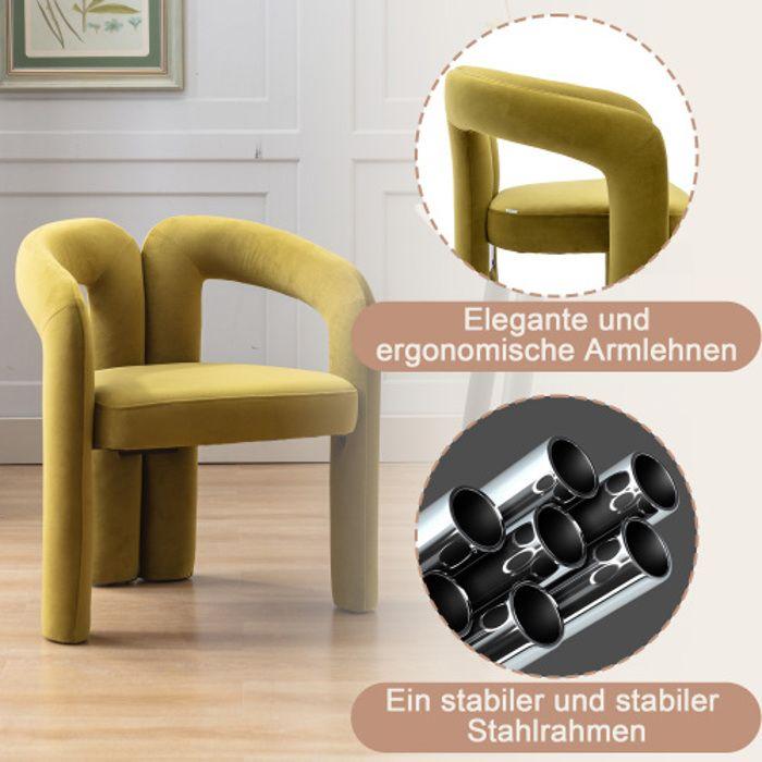 Chaise De Salle À Manger - MUVOE - Velours - Vert - Lot De 2 - Design Contemporain