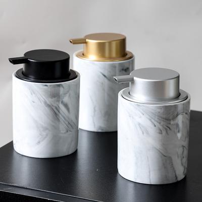 Nordic Marble Ceramic Mousse Foam Lotion Bottle Shampoo Refill Bottle Bathroom Accessories Modern Marble Ceramic Soap Dispenser