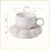6oz Sunflower Coffee Mug Aesthetic Ceramic Cloud Cup Decorative Saucer Afternoon Tea Water Cup Office Decor Home Mug Drinkware