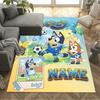 Happy Holiday Celebration Customizable Name Area Rug Perfect for Kitchen Balcony Dining Room Study room Antislip Carpet Decorate Offices