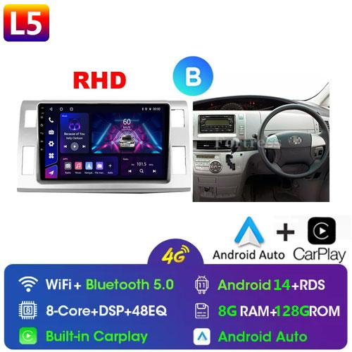 Android 14 Carplay WIFI+4G Car Radio For Toyota Previa 3 III XR50 Estima 2006-2019 Multimedia Player GPS 2din Head Unit Stereo