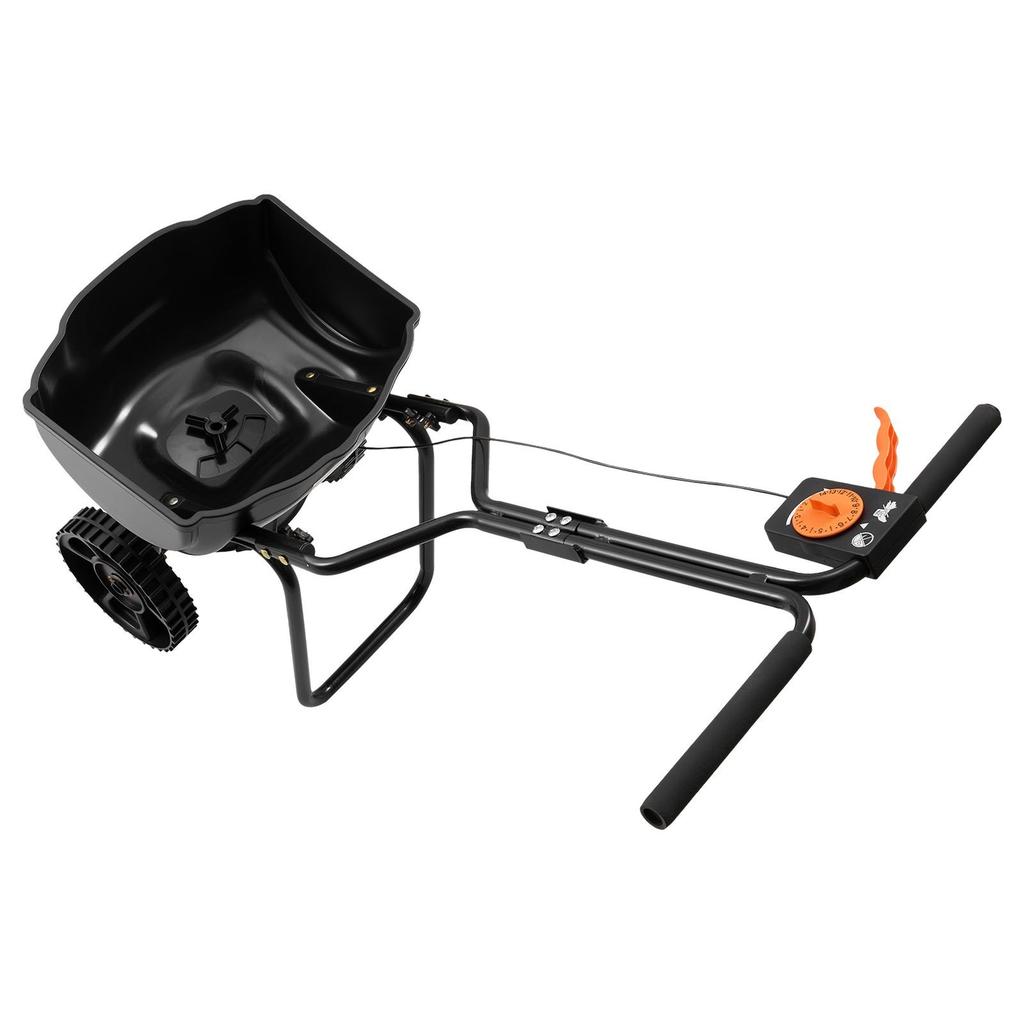 Push Lawn Spreader, 3m Spreading Width, Broadcast Spreader with 59kg Load Capacity & 10 In All-Terrain Tires, Walk-Behind Garden & Lawn Broadcast