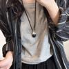 Simple Fashion Geometric Teardrop-shaped Pinecone Resin Pendant Long Necklace for Women Sweater Chain Jewelry Accessories Gifts