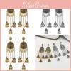 Ethnic Long Bohemian Dangle Earrings With Alloy Floral Design Women For