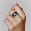 Youthway Low Key Luxury Rhinestone Cross Chubby Stainless Steel Ring For Women Charm Waterproof Jewelry Party Gift