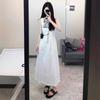 Sleeveless dress women's summer new niche design sense slim foreign style a word casual temperament long skirt