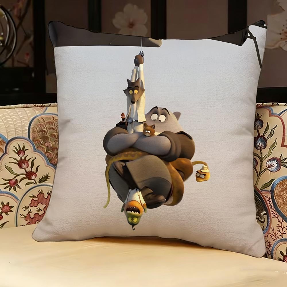 The B-bad Guys Moive Pillow Case Pillowcase, Double-sided Printed, Sofa Cushion, Bedroom Headboard Pillow
