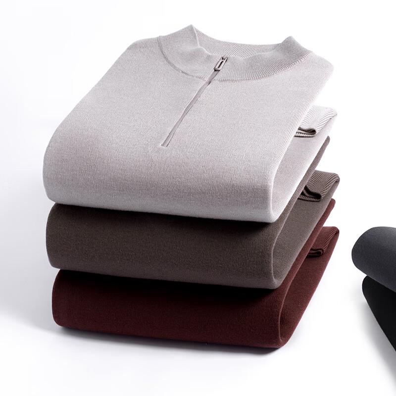 Antonio Men's Lambswool Blend Half-Zip Pullover Sweater