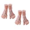 2 pair 19cm Massage Acupuncture Feet Model Reflexology Acupoint  Kit
