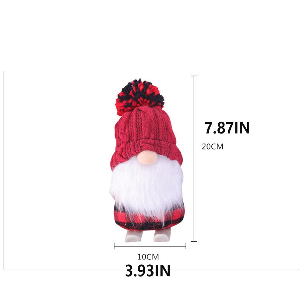 Christmas Gnome Doll Holiday Party Supplies Adorable Bright Color Skiing Faceless Dolls Tabletop Decoration Scene Layout Prop