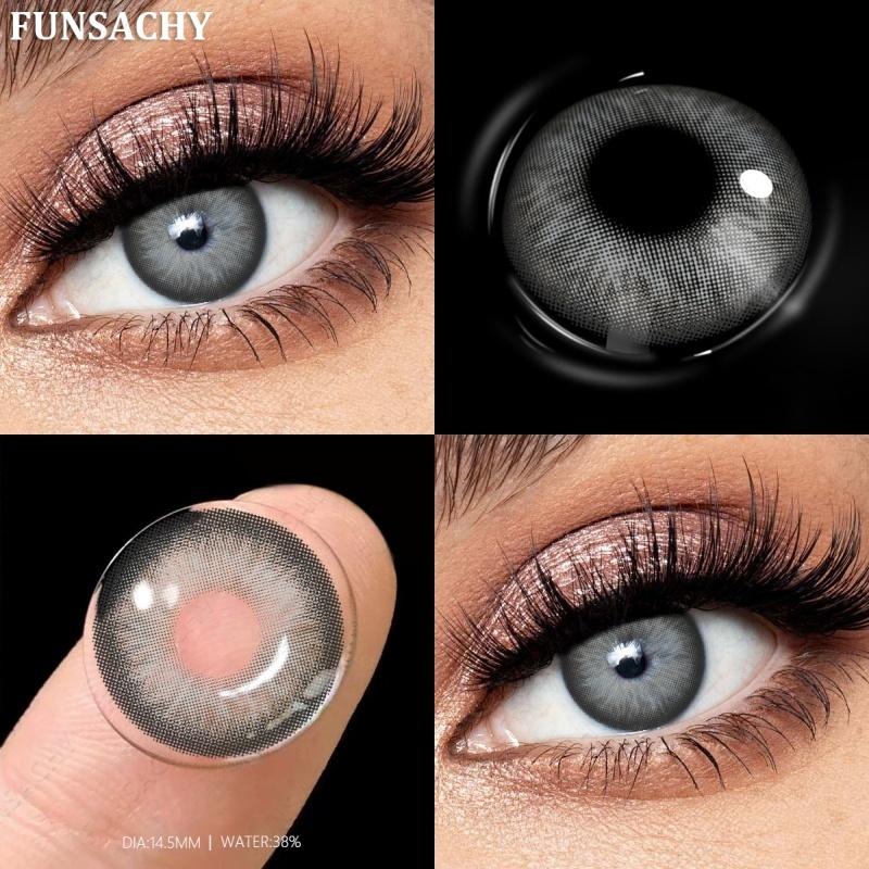 

FUNSACHY 1 пара зеленых линз для глаз с цветными зрачками для глаз Y2k линзы корейские модные мягкие линзы коричневые цветные косметические серые линзы