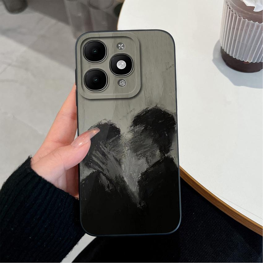 For itel A90 A50C A80 P60 S25 Ultra Power 70 Phone Cover Pretty Flower Pattern Smooth Liquid Silicone Screen Protector Shockproof Case For itel Casing