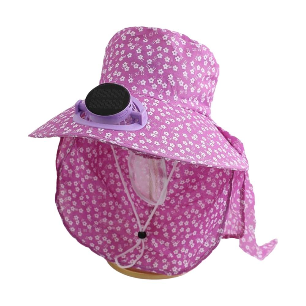 

Door Fan Anti-UV Solar Fan Cap USB Charging 300MA Current Sun Cap Long Sun Shield Breathable Cooling Fan Hat Cycling