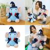 Plush Elephant Toy For Kids Soft Cartoon Sleeper Pillow With Wizard Hat And Bow Decor