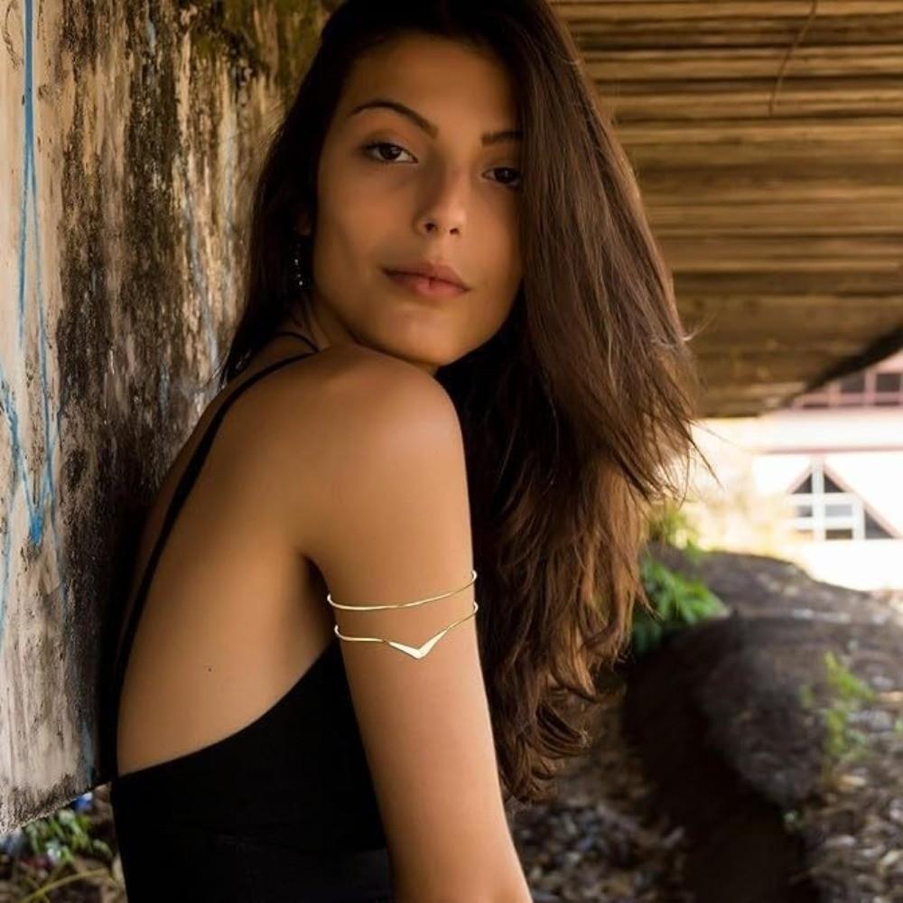 4/6pcs Bangle Jewelry Arm Bracelet Geometric Upper Arm Bracelet Boho Cuff Bracelet Women