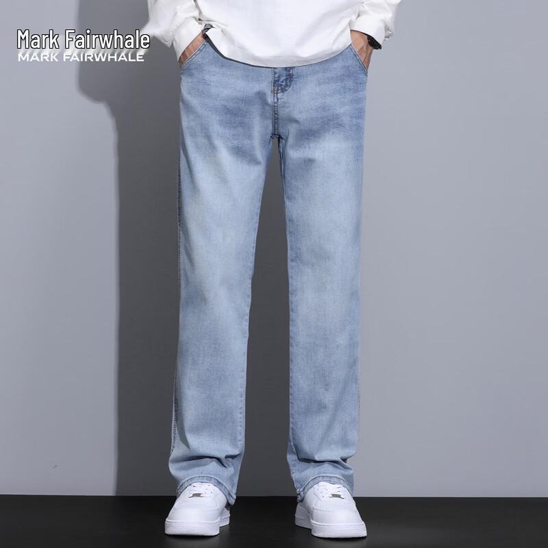 Mark Fairwhale Men's American Retro Loose Straight-Leg Jeans