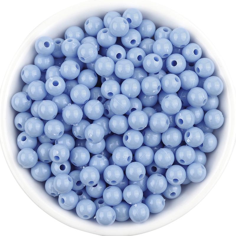 100Pcs 6mm Plastic Beads Solid Color Loose Spacer Round Beads For DIY Bracelets Phone Chains Jewelry Making Supplies Wholesale