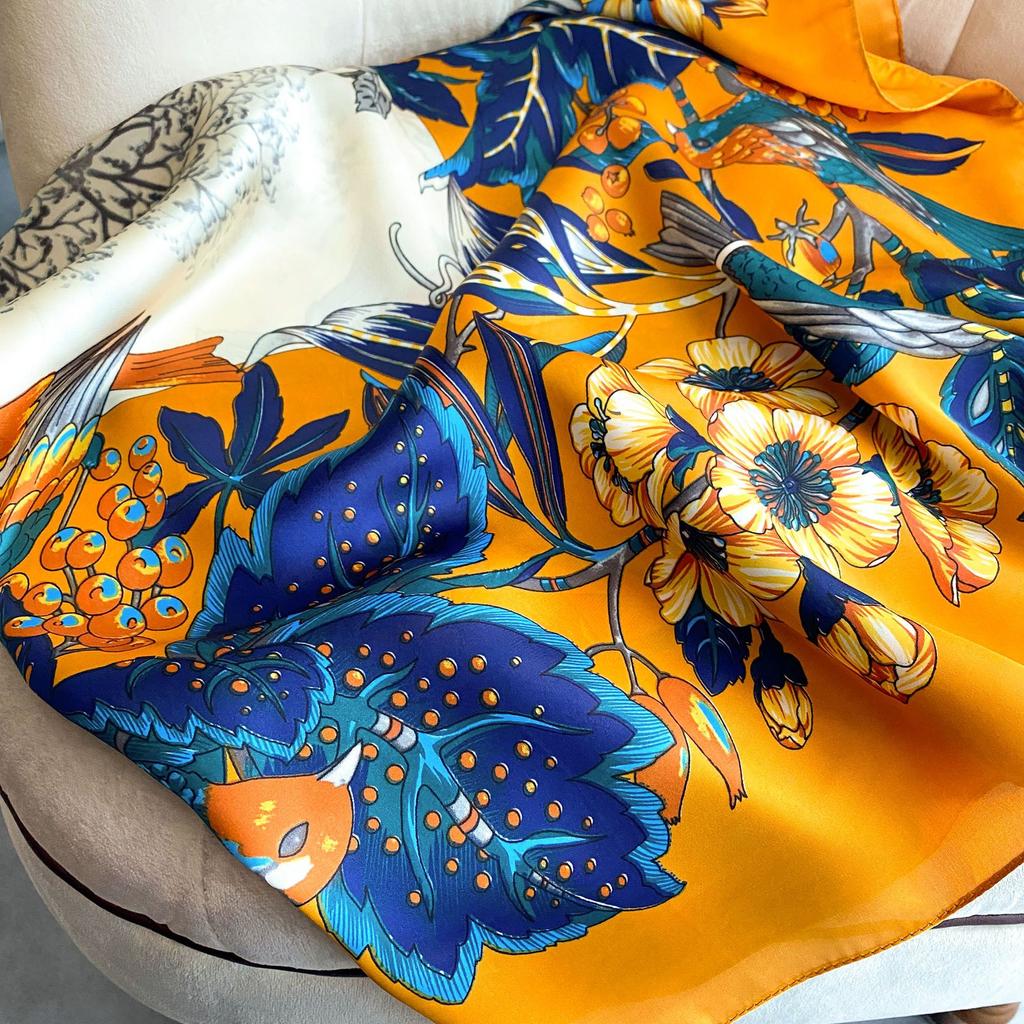 Hochwertige, luxuriöse Seidenschals, Stirnband, Schals, Halstuch für Damen, Ketten-Seidenschal, dekorativer Schal für Damen