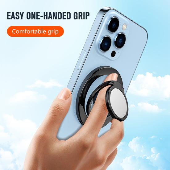Magnetic Phone Ring Holder Stand Zinc Alloy Finger Grip Kickstand for IPhone
