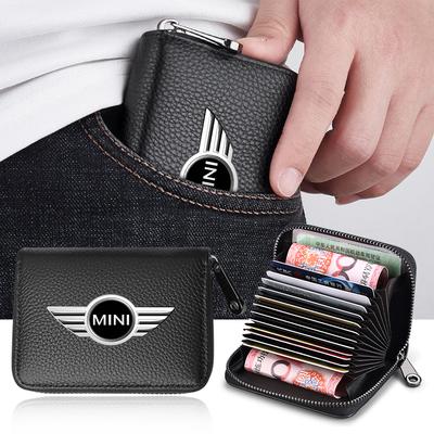 Leather Car Driver's License ID Card Bank Card Wallet Car Styling For BMW Cooper F54 F55 F56 R56 R60 SONE Roadster Clubman Coupe