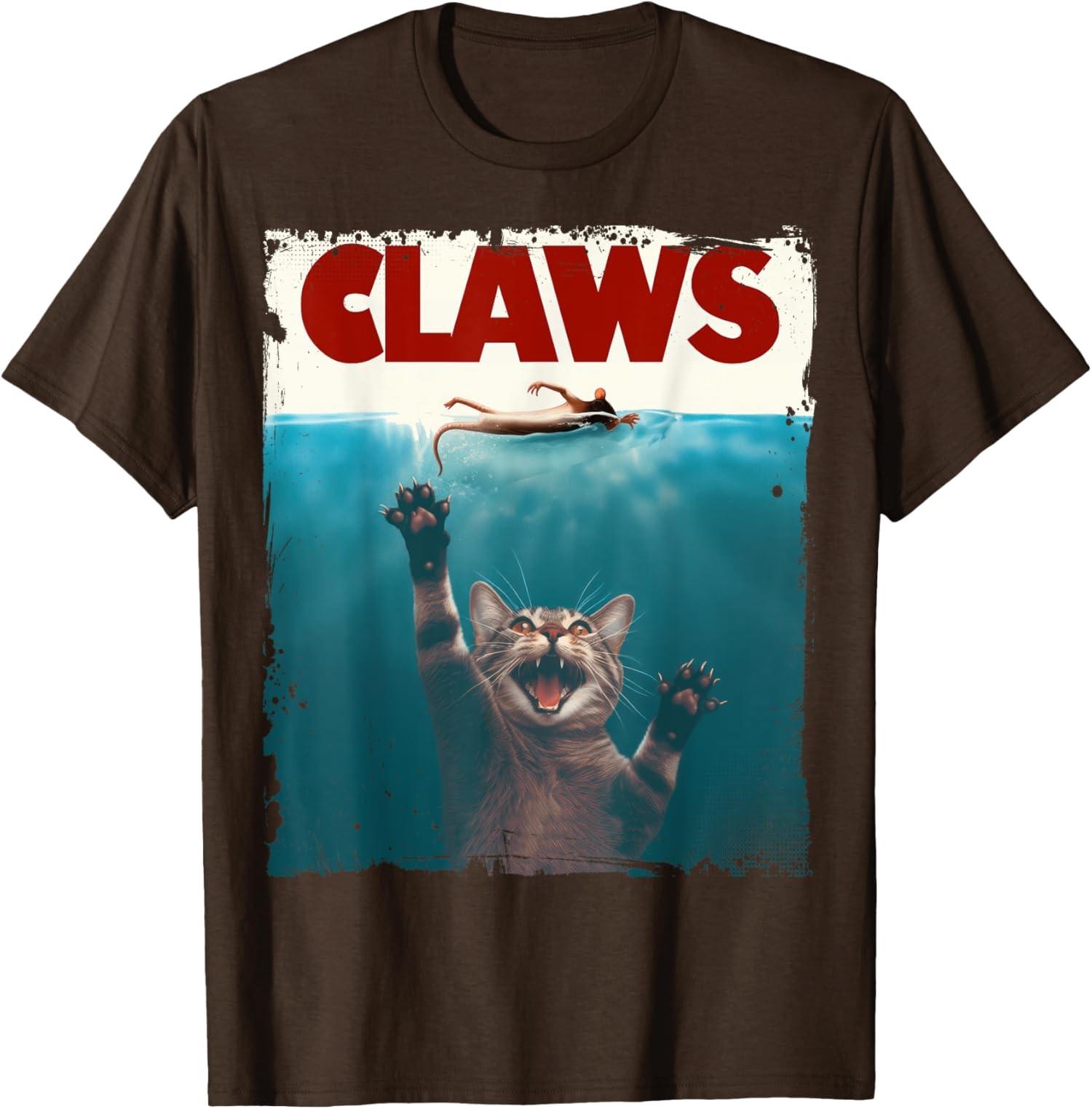 Claws Funny Cat I Love Cat Paws Cat Parody Animal Unisex T-Shirt S