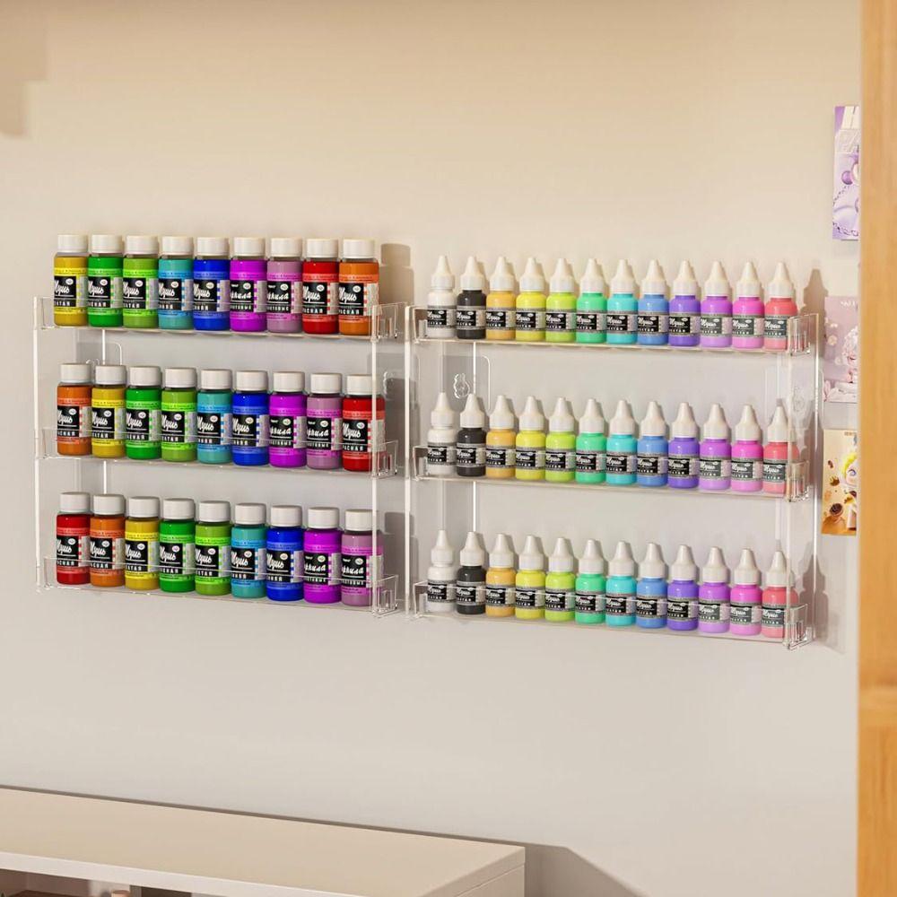 Transparenter Nagellack-Organizer 3-stöckiges Nagellack-Aufbewahrungsregal Badezimmer