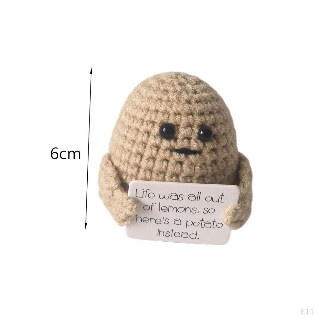 Funny Knitted Doll Novelty Potato Gift Inspired Toy for Party Bedroom Office Coffee