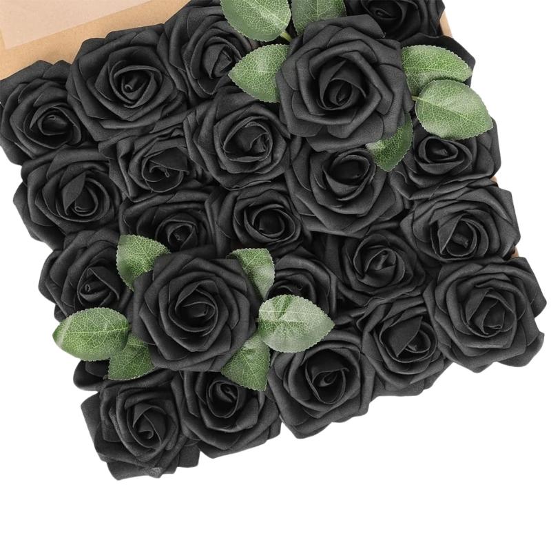 Rose di Schiuma Artificiale Steli Flessibili per Bouquet da Sposa Progetti Artigianali Scatola Regalo di Fiori Fatti a Mano