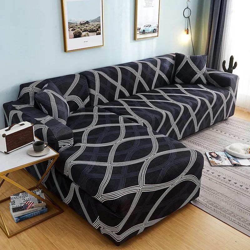 Armchair Anti-dust Furniture Protector Stretch Plaid Sofa Covers Fully-wrap Couch Chair Cover Elastic Sofa Cover for Living Room