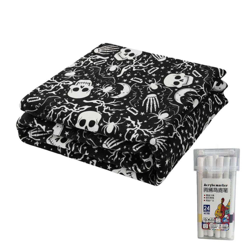 DIY Coloring Blanket Washable Color Your Own Blanket Fuzzy Velvet Creative Art Project for Holiday Arts Crafts Activity Party
