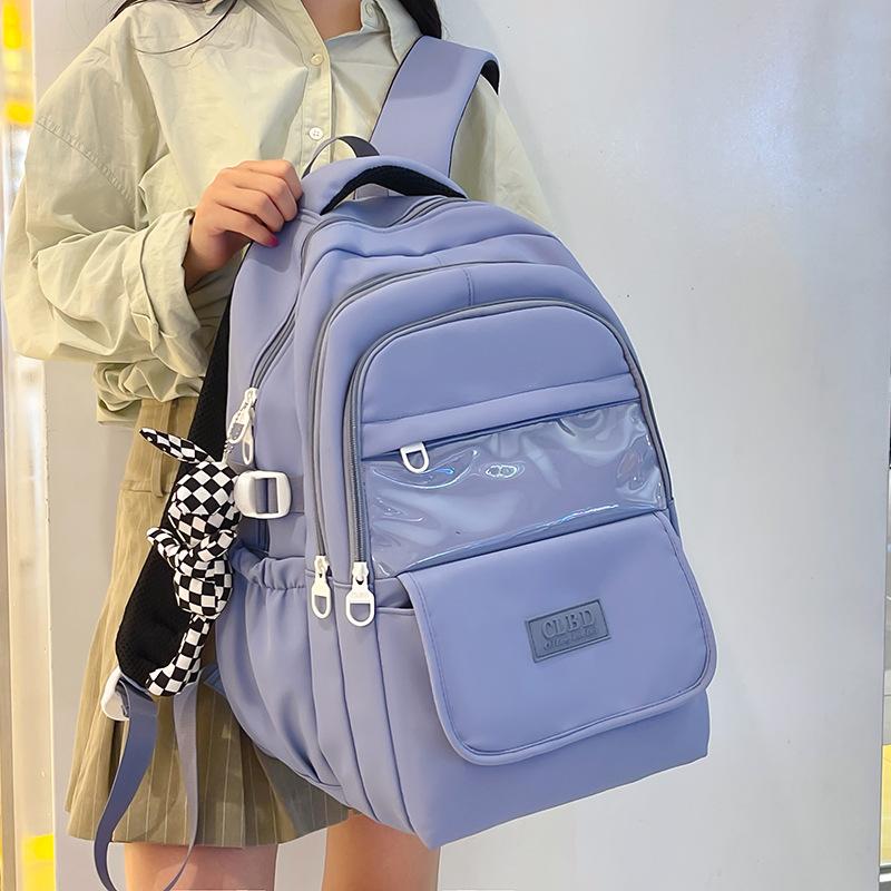New Student Backpack Korean Version Fashion Harajuku Junior High School Campus Schoolbag Large Capacity Couple Computer Backpack