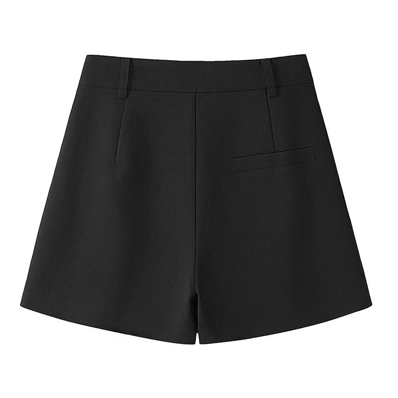 Women's High-Waist Loose Fit Suit Shorts