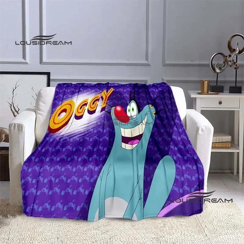 

Oggy et les cafards Милое одеяло Классическое одеяло с рисунком из мультфильма Подарок на день рождения, Рождество Спальня Диван Путешествия Кемпинг Теплое одеяло 80x120cm(31x47inch)