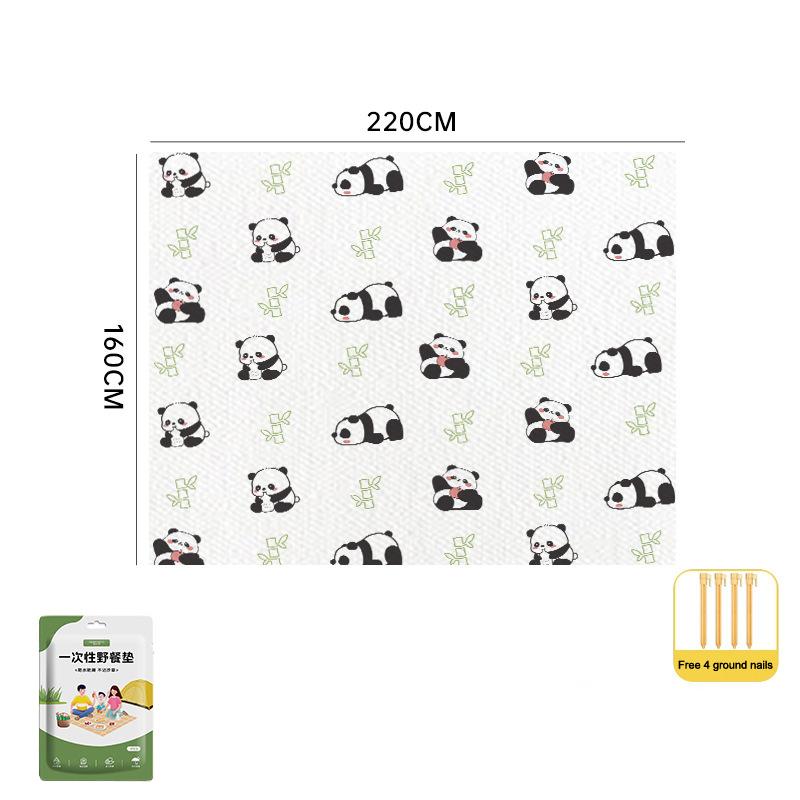 1Pc Disposable Picnic Mat Double-Layer Printing Travel Outdoor Barbecue Travel Sheets Thickened Moisture-Proof , Moisture-Proof S