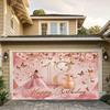 2D Pink Gold 18th Happy Birthday Backdrop Banner with Butterflies & Roses