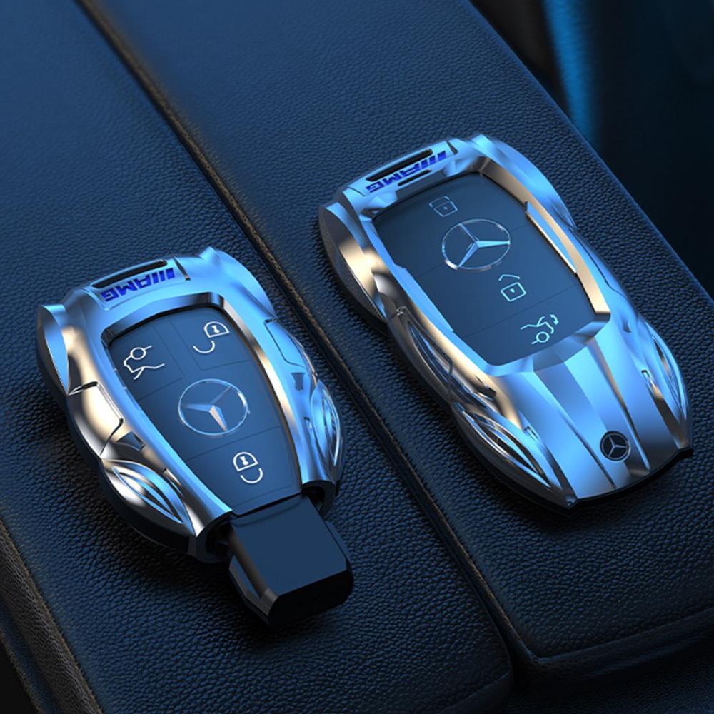 TXVBT1 Hot 2026 New For Benz Zinc Alloy Car Key Case Keyless Cover Key Shell Car Accessories For Mercedes Benz AMG C E-Class CLA GLC GL