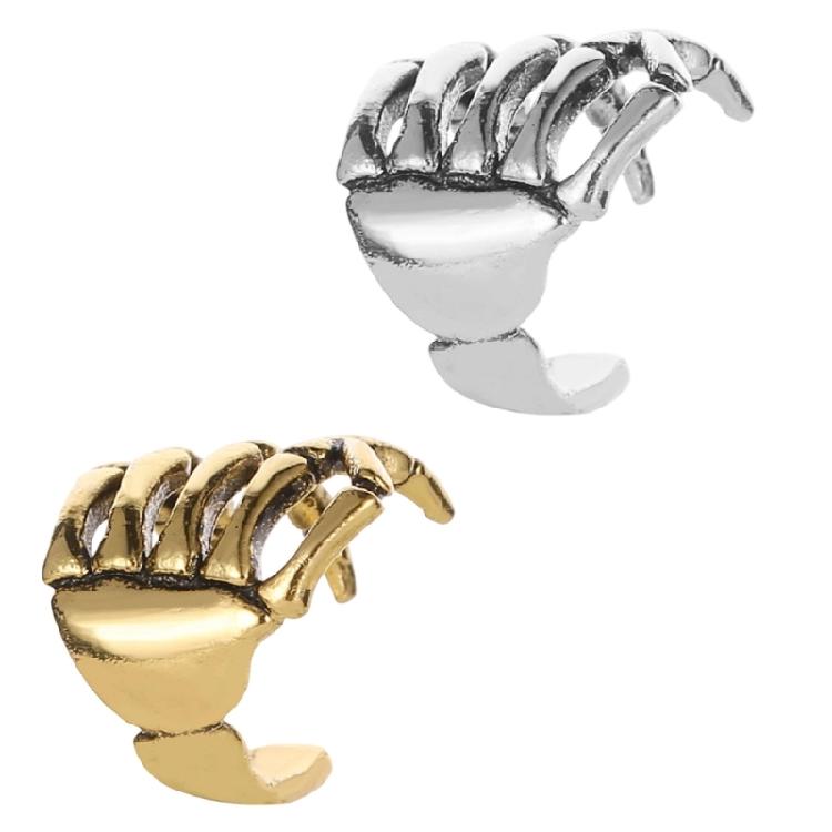 Alternative Alloy Ear Cuff Skeleton Hand Designs Punk Rock Fashion Accessory Jewelry For Edgy Outfits