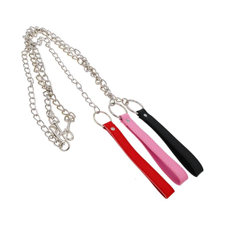 Sexy Collar Hand Holding Rope Metal Chain with Hook with Bracelet Adult Toys