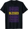 Purple and Golds Blessed-gold & Purple Color Graphic T-Shirt