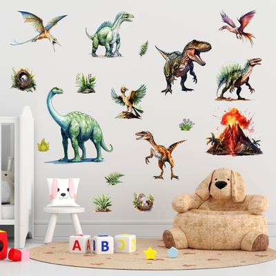 Dinosaurus Nálepka na stenu Pterodaktyl Sopka Nástenná maľba Odnímateľná vinylová nálepka do škôlky Detskej izby Domáca dekorácia