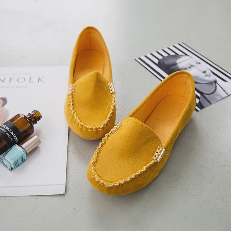 Large size Doudou single shoes women's flat casual single shoes women