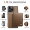 For iPhone 16 Pro Case JEEHOOD J09 RFID Blocking Card Holder Leather Back Phone Cover Compatible with MagSafe