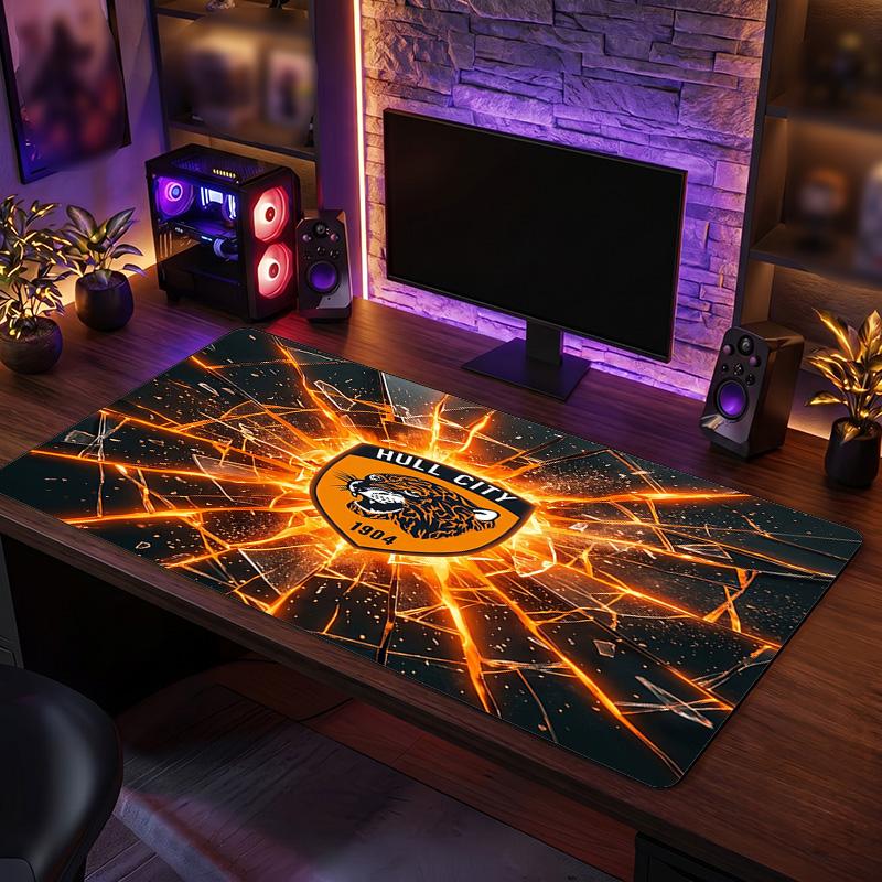 Tappetino Mouse Grande Stampa Calcio Hull City, Tappetino Esteso Antiscivolo per Scrivania Gaming Ufficio Casa