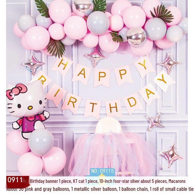 

Birthday Decoration Balloon Set for Kids - Theme Backdrop with Foil Balloons