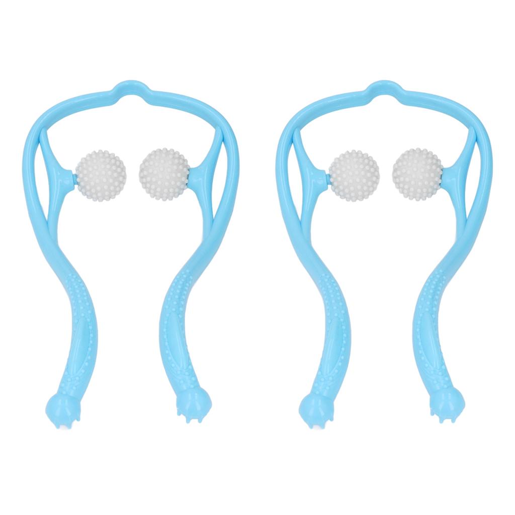 2pcs Neck Massager Dual Trigger Point Ergonomic Handheld Massager for Neck Shoulder