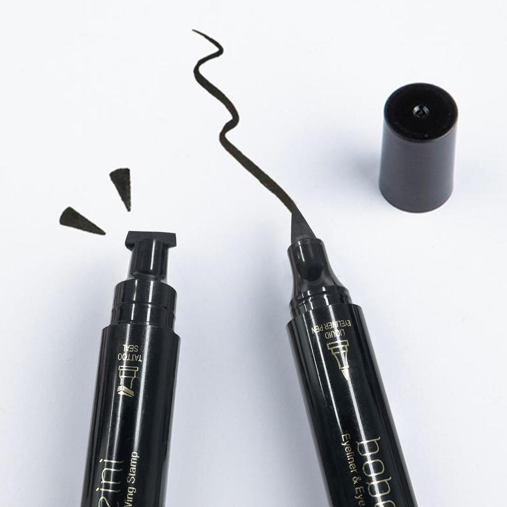 Seal Stamp Liquid Eyeliner Pen Waterproof Fast Dry Black Eye Liner Pencil With Eyeliner Cosmetic Double-Ended Eyeliner