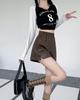 Women's Plus Size High Waist A-Line PU Leather Shorts - Autumn/Winter 2024 Collection