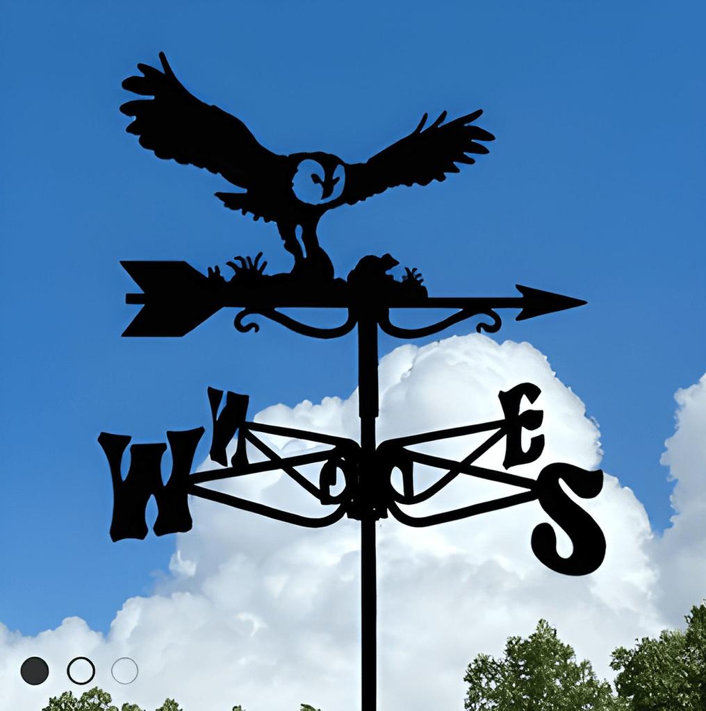 Decorative Iron Weather Vane - Outdoor Metal Roof Ornament